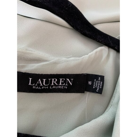 NWT Ralph Lauren 16 Capelet Dress Sleeveless Mother of Bride Event Sage 6820 - Picture 14 of 14